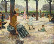 Emile Schuffenecker Le Square au Luxembourg painting